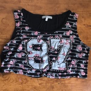A Charlotte Russe crop top floral sportsy